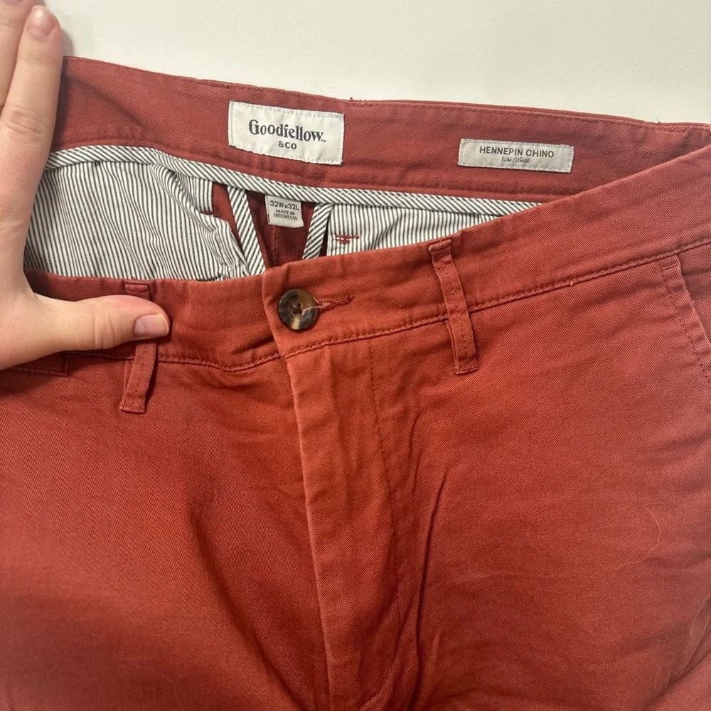 Men's 32x32 Goodfellow Uniquely Colored Slim Chinos - Picture 7 of 7